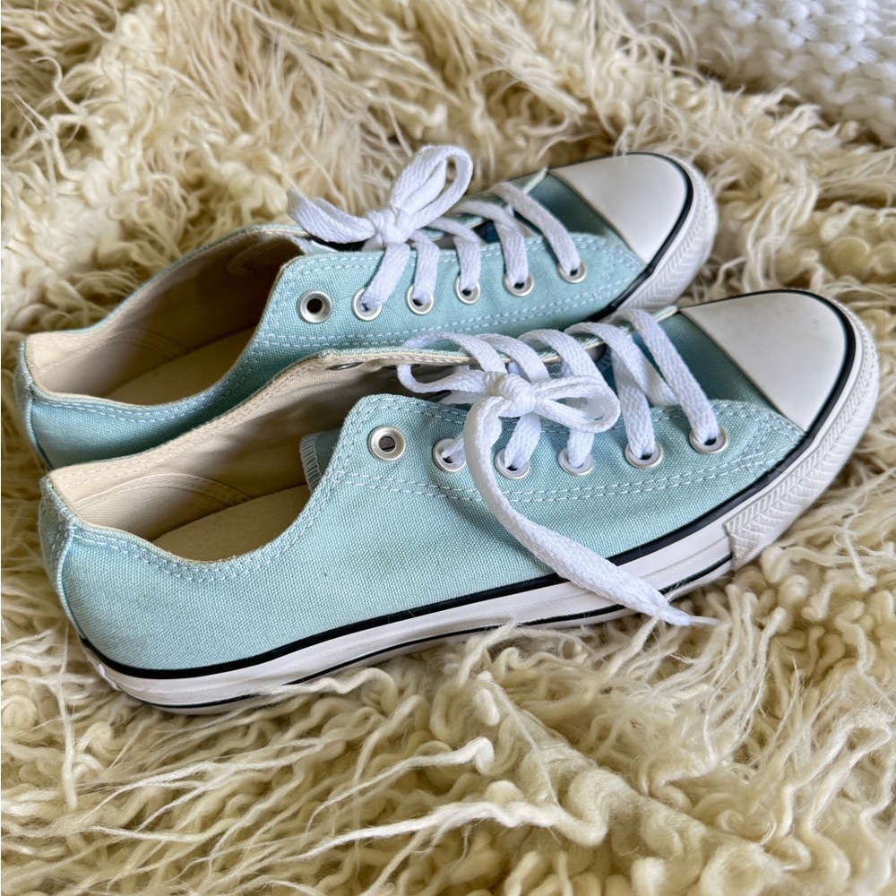 Converse Sky Blue Sneakers with White Accents Size 9
